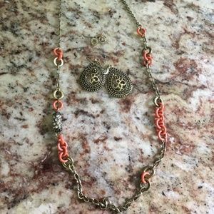 J. Crew Necklace and no Name Earrings